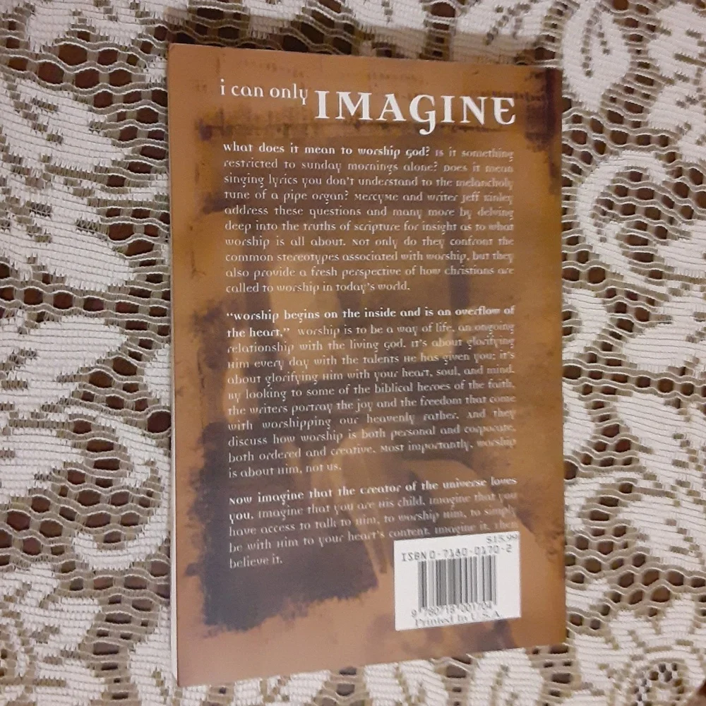 I can only IMAGINE, by mercyme Paperback Book